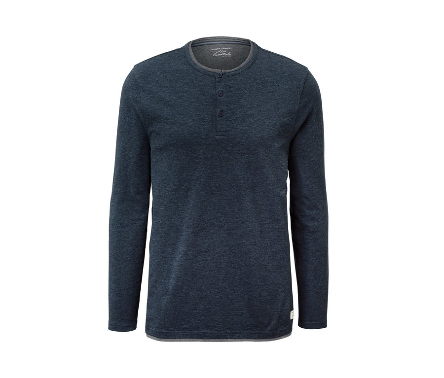 Blaues Langarmhenley.