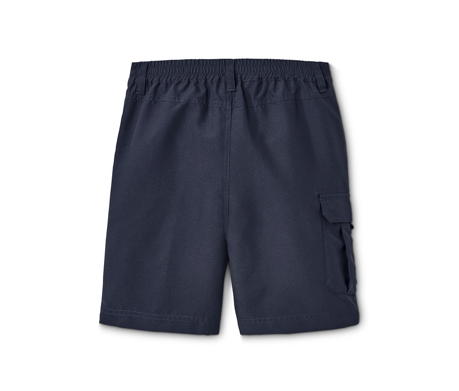 Marineblaue Funktionsshorts mit Taschen.