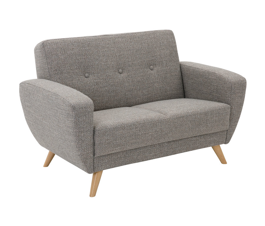 Max-Winzer®-Sofa, 2-Sitzer »Justus« mit grau meliertem Webstoff.