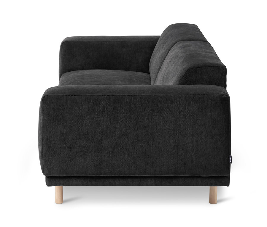 Seitenansicht des anthrazitfarbenen SCAPA 3-Sitzer-Sofas.