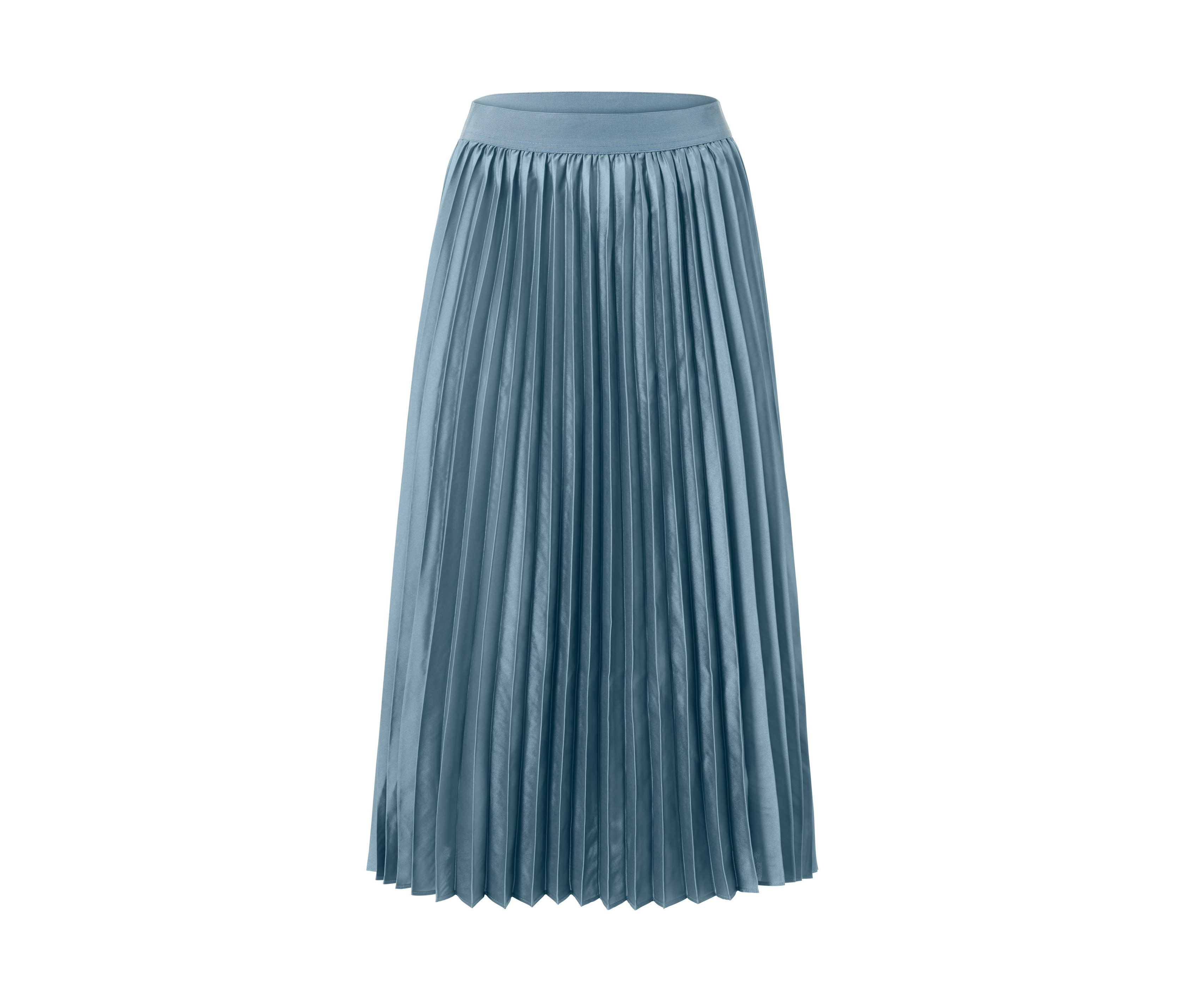Satin Rock günstig Kaufen-Tchibo - Plisseerock - Damen - Gr. 42 - blau. Tchibo - Plisseerock - Damen - Gr. 42 - blau <![CDATA[Plisseerock Farbe: Rauchblau Material: 100% Polyester (recycelt) Maße: Gesamtlänge ca. 83 cm (Gr. 40) Passform: Regular Fit Twillgewebe in glänzender Satin