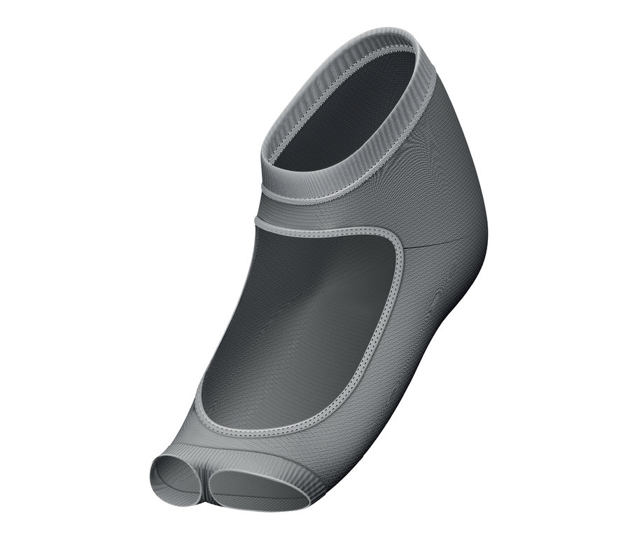 Grauer Yogafüßling.