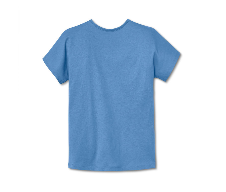 Blaues Shorty-Pyjama.