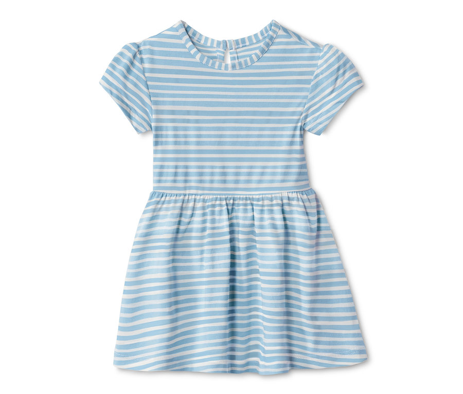 Ein blau-weiß gestreiftes Baumwollkleid. 2 Baumwoll-Kleider.