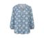 Tunika-Bluse mit Alloverprint - Weiß mit blau-aquafarbenem Alloverprint