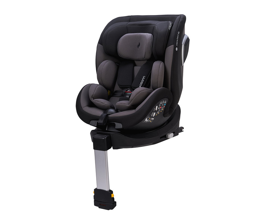 Ein schwarz-grauer Osann Kindersitz »Hero360 SL«.