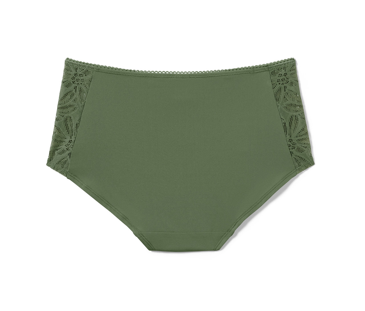 Eine olivgrüne Midrise-Panty.