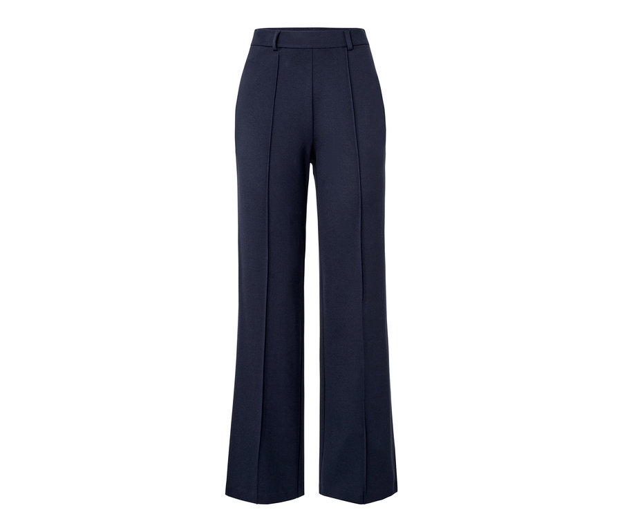 Dunkelblaue Jerseyhose mit Biese.