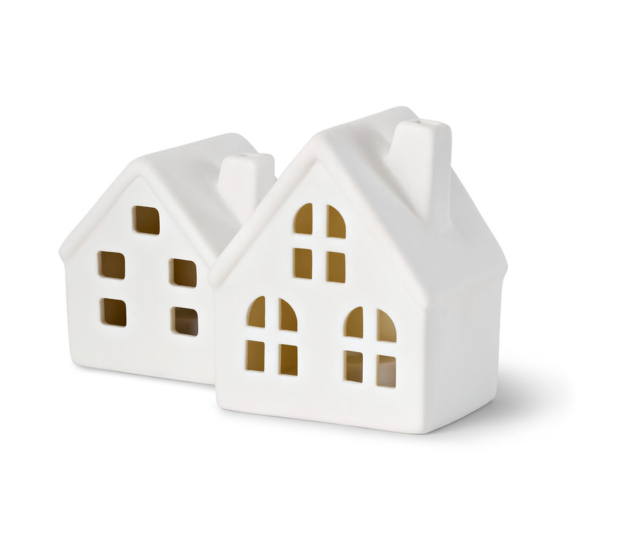 Zwei weiße LED-Keramikhäuser.