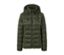 Olivgrüne Steppjacke mit Kapuze.