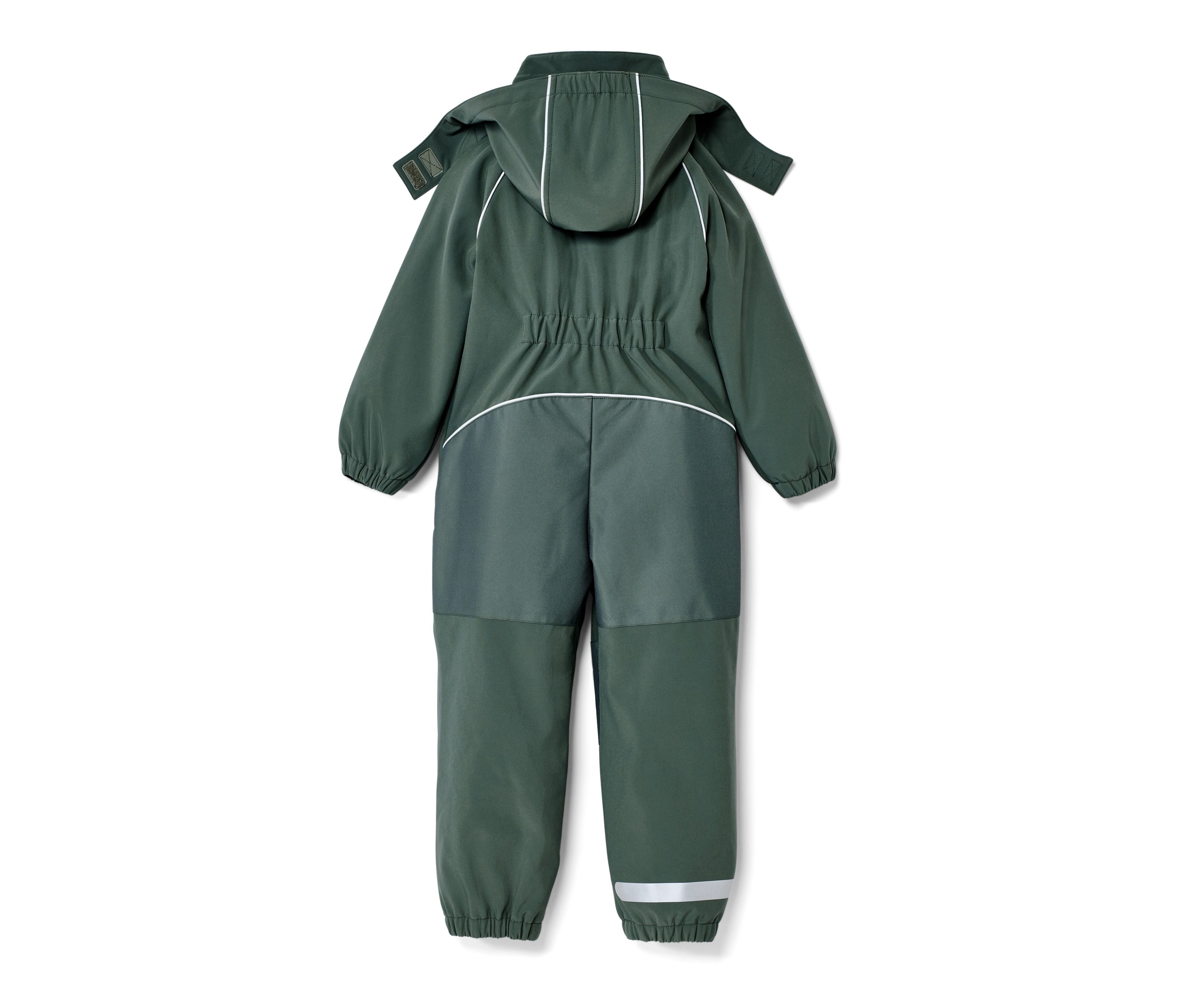 Thumbnail - Tchibo - Kinder-Softshell-Einteiler - Baby - Gr. 74/80 - dunkelgrün/print