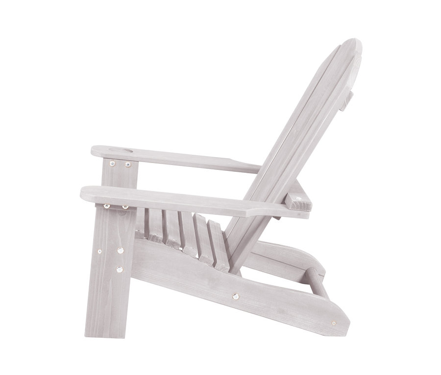 Ein hellgrauer roba Outdoorstuhl »Deck Chair« vor einem weißen Hintergrund.