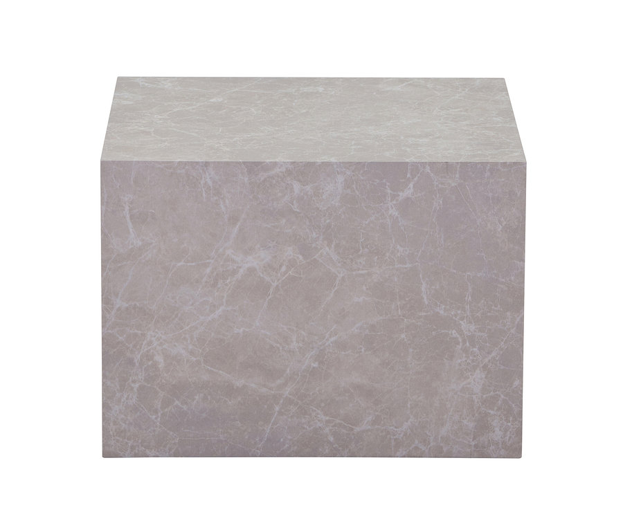 Ein grauer Kayoom Beistelltisch »Cuboid« steht vor einem weißen Hintergrund.