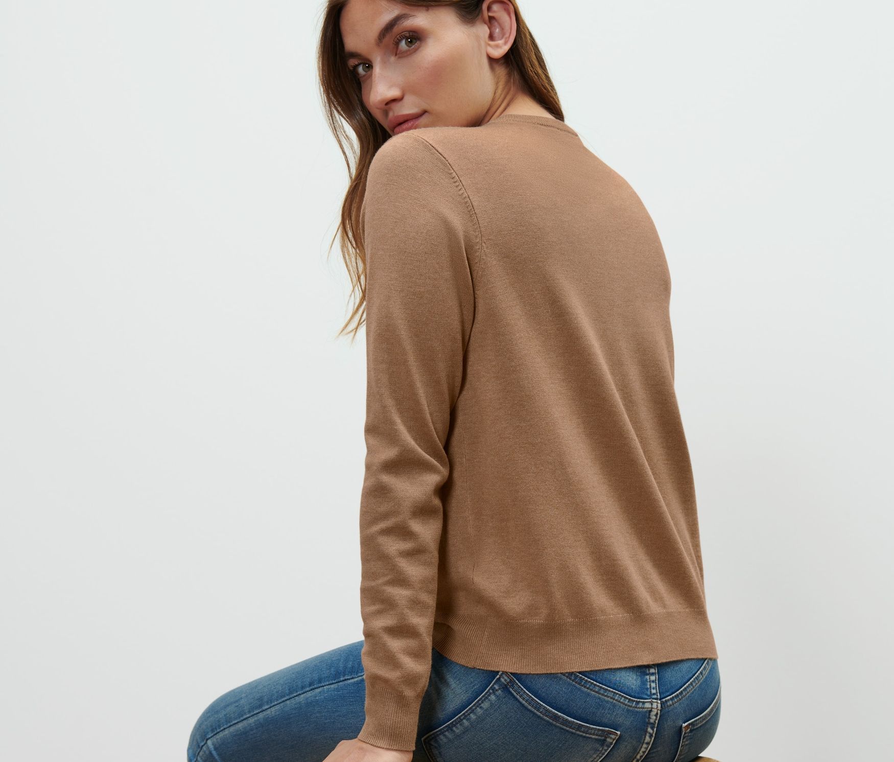 Thumbnail - Tchibo - Feinstrick-Cardigan - Damen - Gr. S - beige