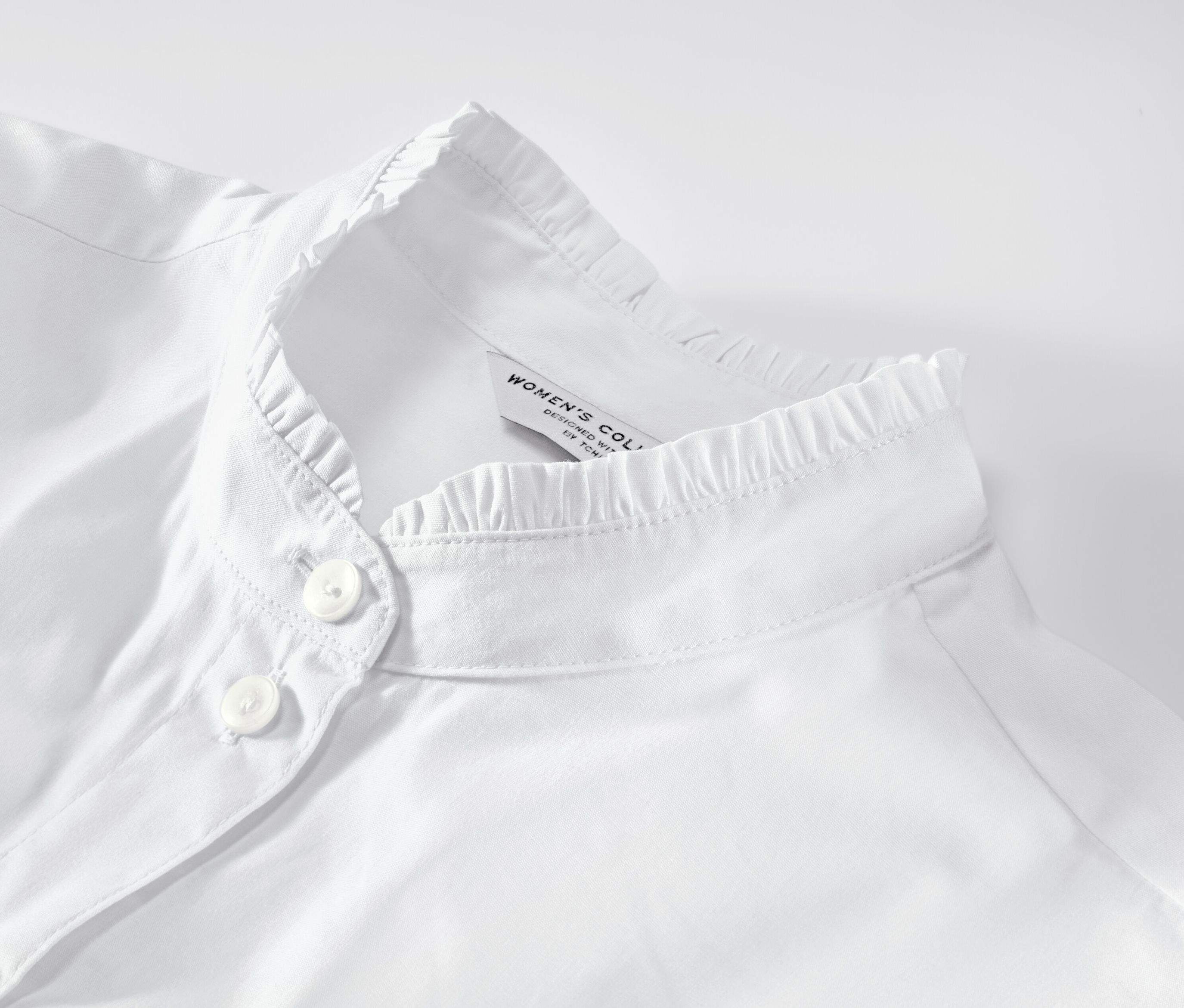 Thumbnail - Tchibo - Bluse mit Rüschendetail - Damen - Gr. 48 - weiß