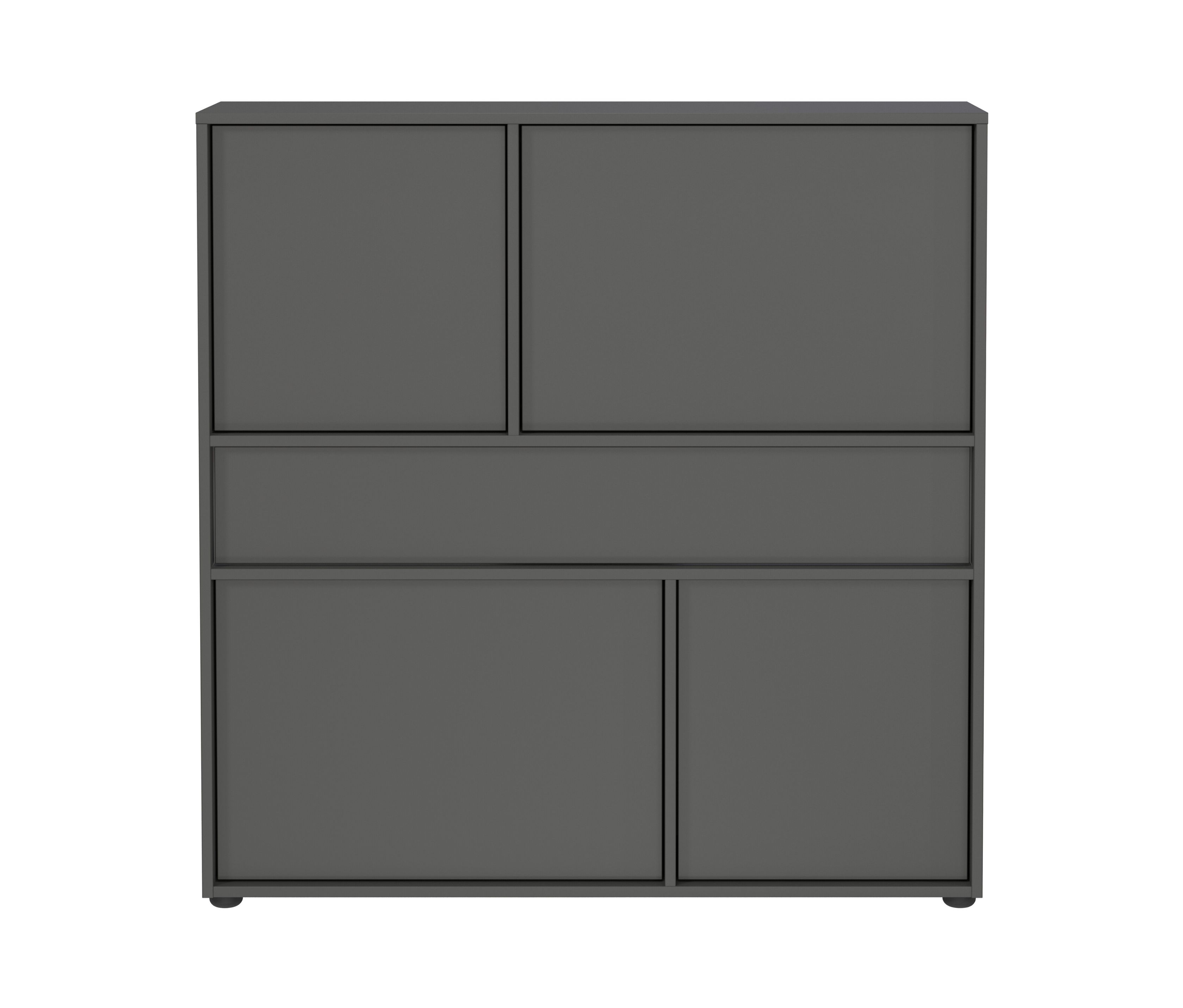 Thumbnail - Tchibo - Ameca Mehrzweckschrank mit 4 Türen und einer Schublade - 110x25x107cm - grau - Holz