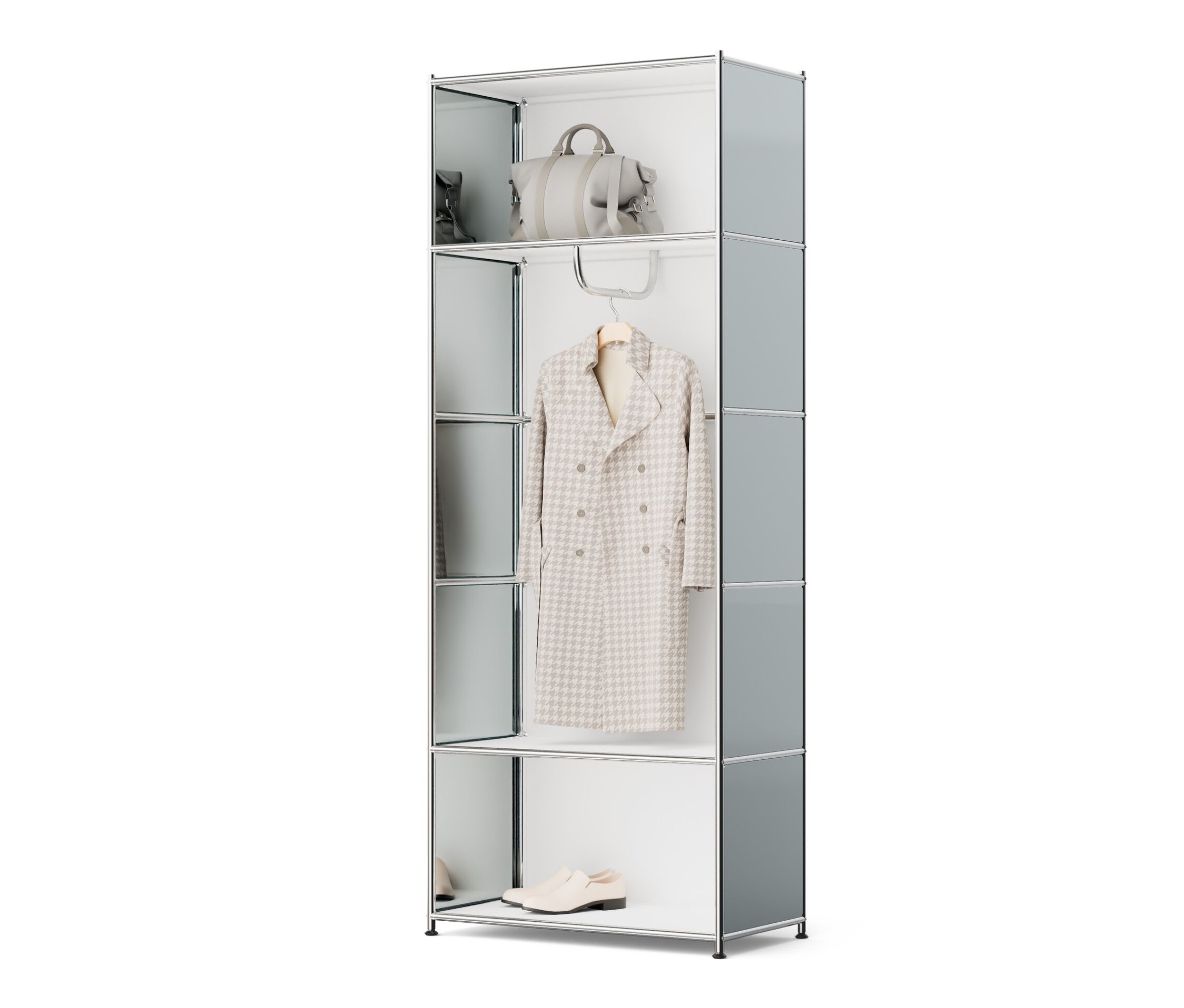 Tchibo - Garderobe Metall »Cn3« mit Kleiderstange - 77x40x194,5cm - chrom - Stahl / Stahl