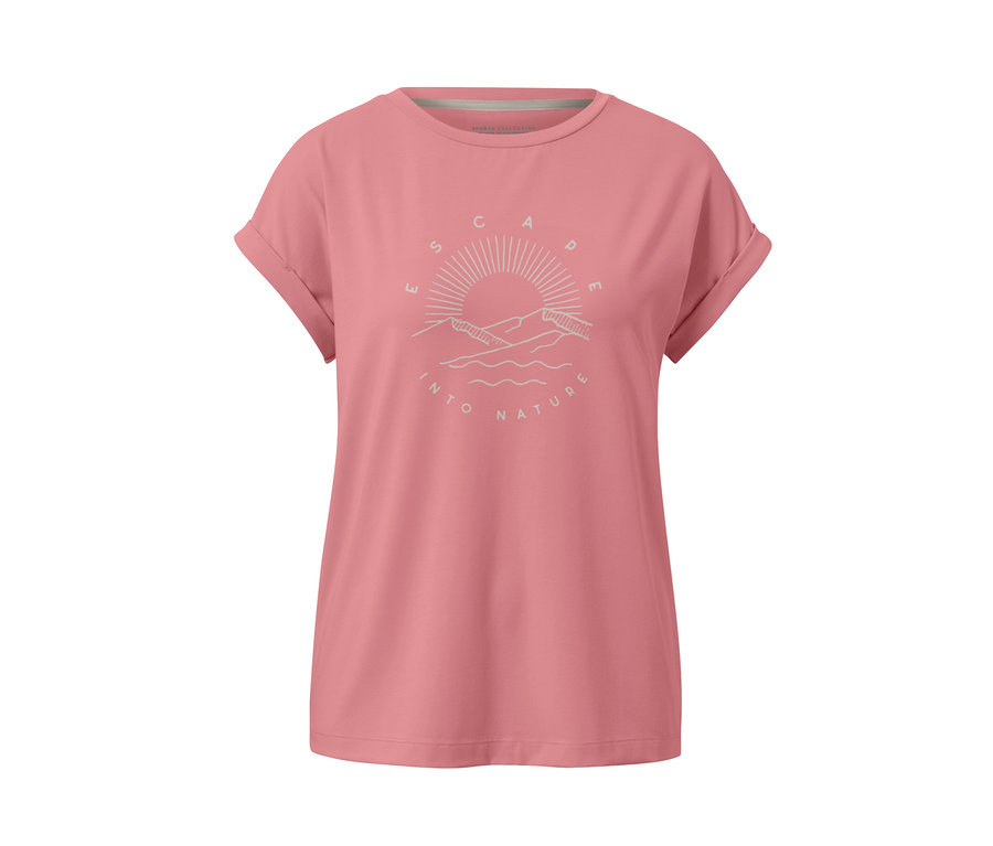 Rosa T-Shirt mit Print.
