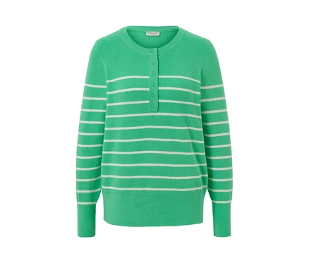 Gestreifter Feinstrickpullover