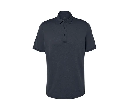 Blaues Funktions-Poloshirt.