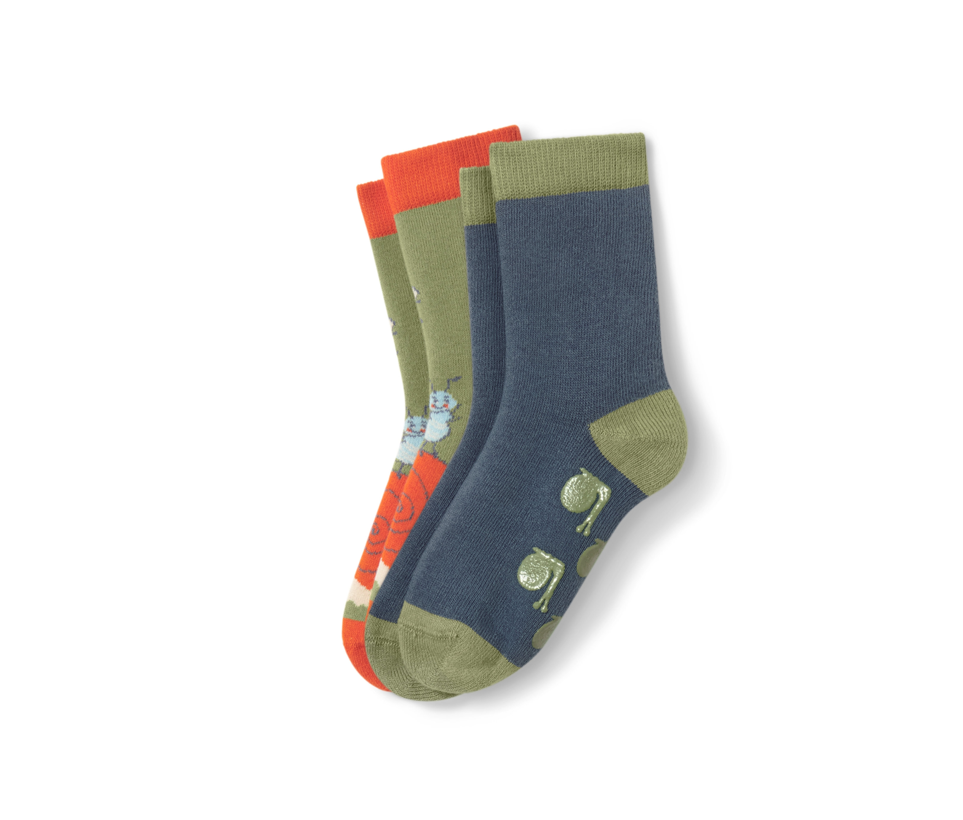 Tchibo - 2 Paar Kinder-Antirutsch-Socken - Herren - Gr. 31-34 - dunkelblau/jacquard