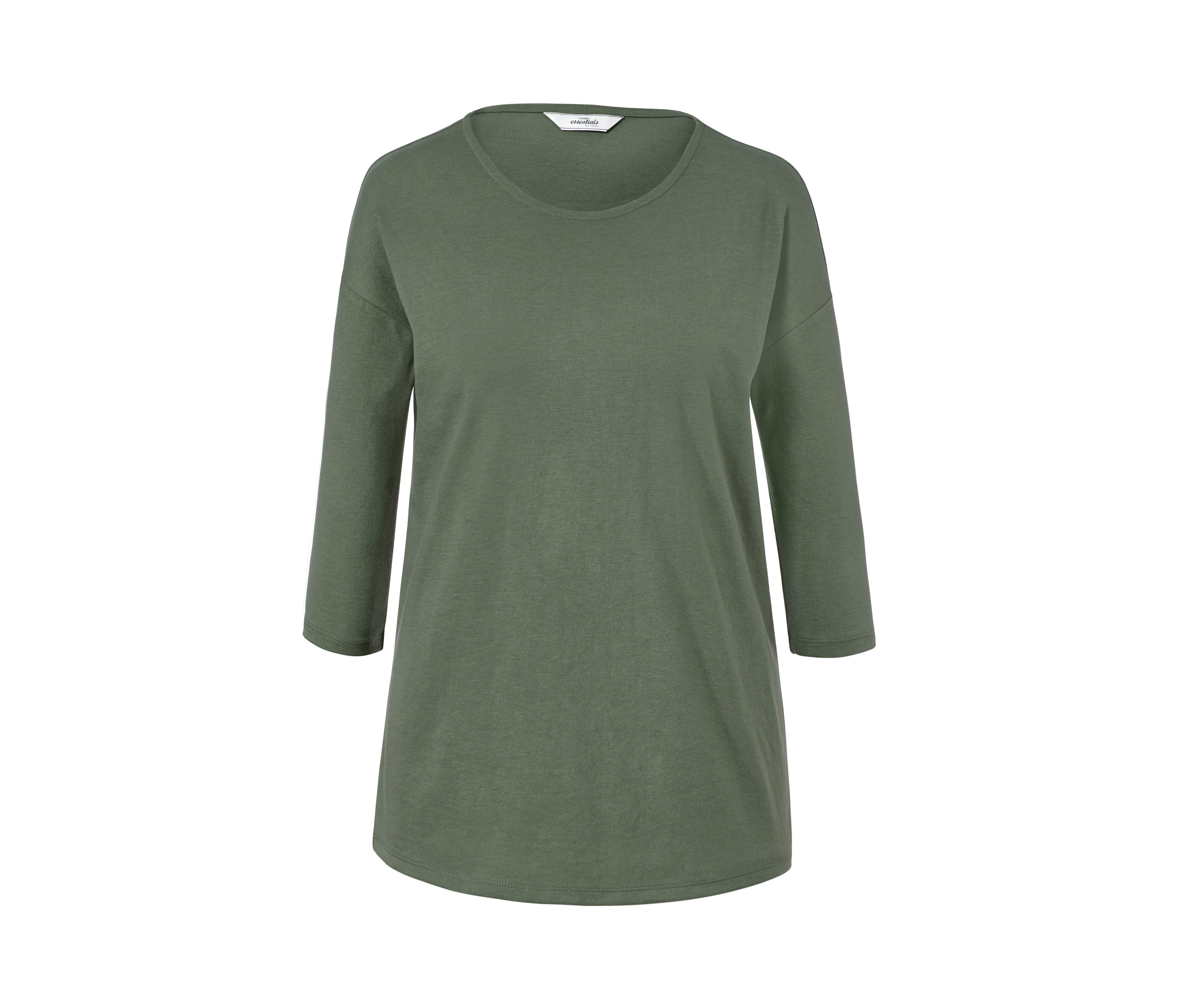 Grünes Shirt mit 3/4-Arm.