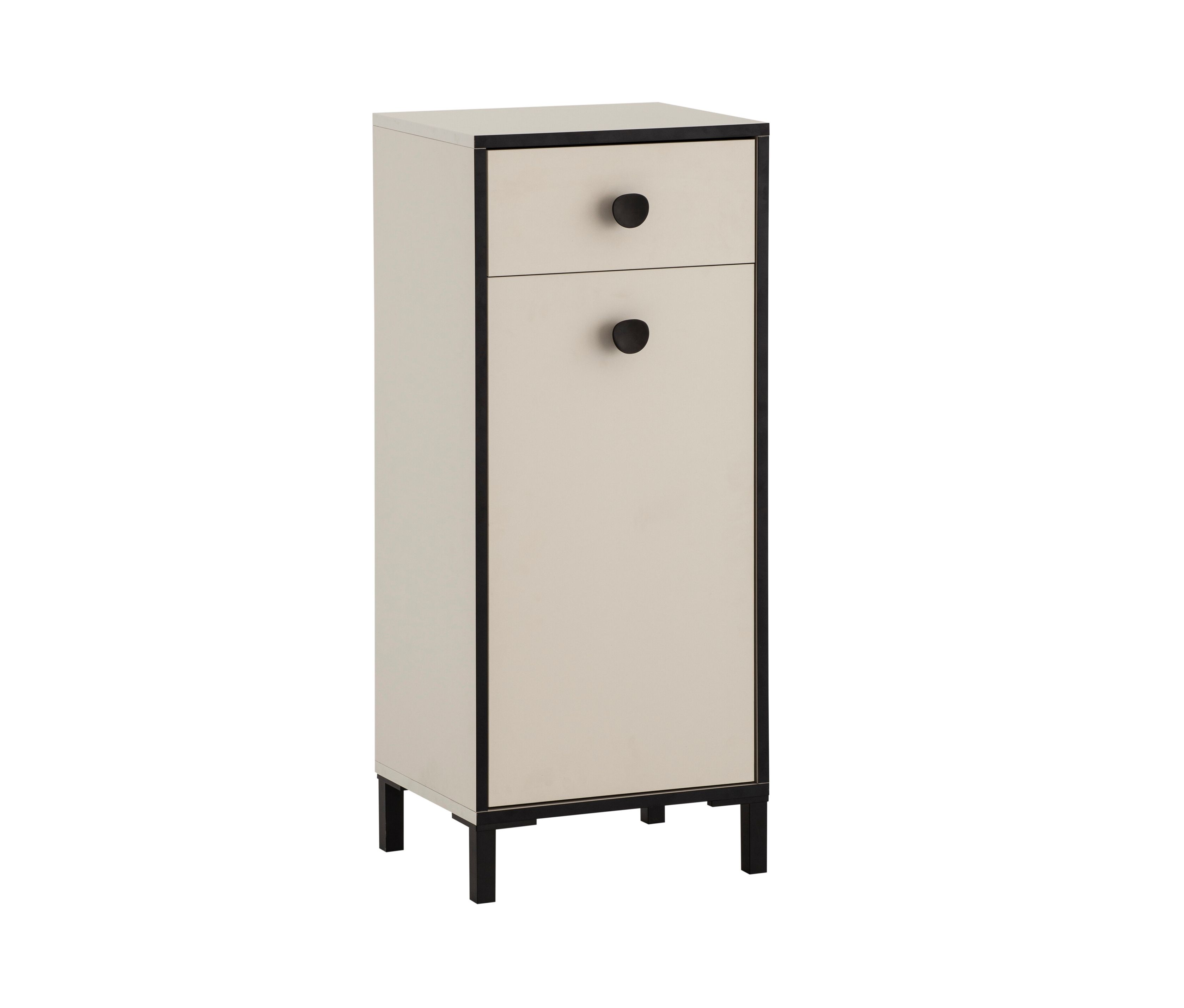 Tchibo - Highboard »Edda« 1 Tür und 1 Schublade - 40,5x33x96,5cm - schwarz - Holz / Metall / Kunststoff