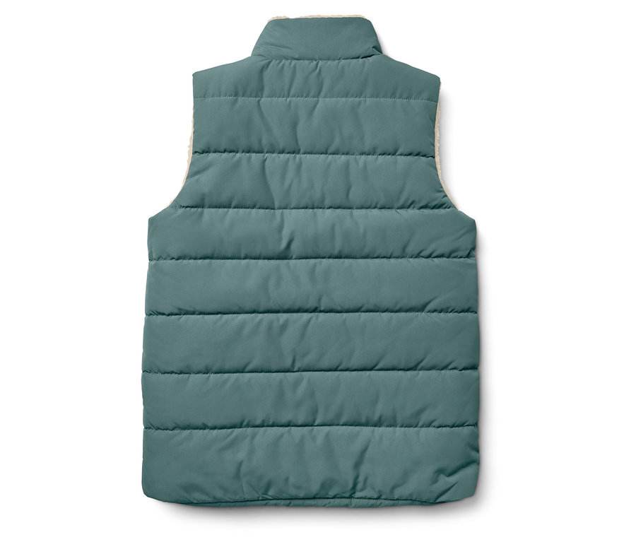 Grüne Steppweste mit Fleecefutter.