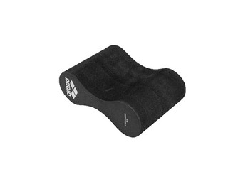 Schwarze Arena Freeflow Pullbuoy Schwimmboje auf weißem Hintergrund.