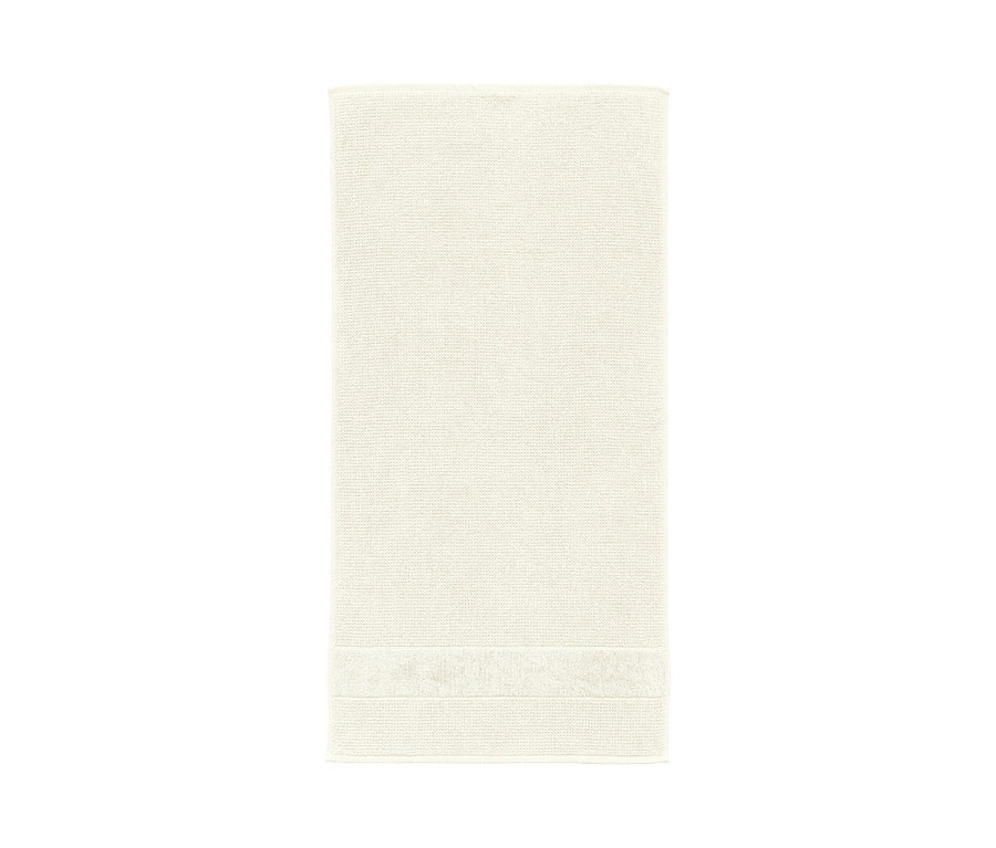 Detailansicht eines cremeweißen Handtuchs. SCHIESSER Handtuchset »Turin«, 4-teilig, offwhite