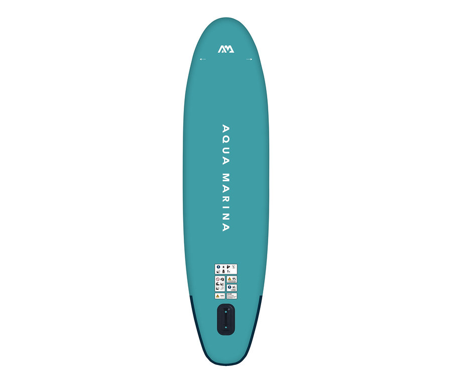 Türkisblaues Aqua Marina SUP Board »Vapor« 10’4″ auf weißem Hintergrund.