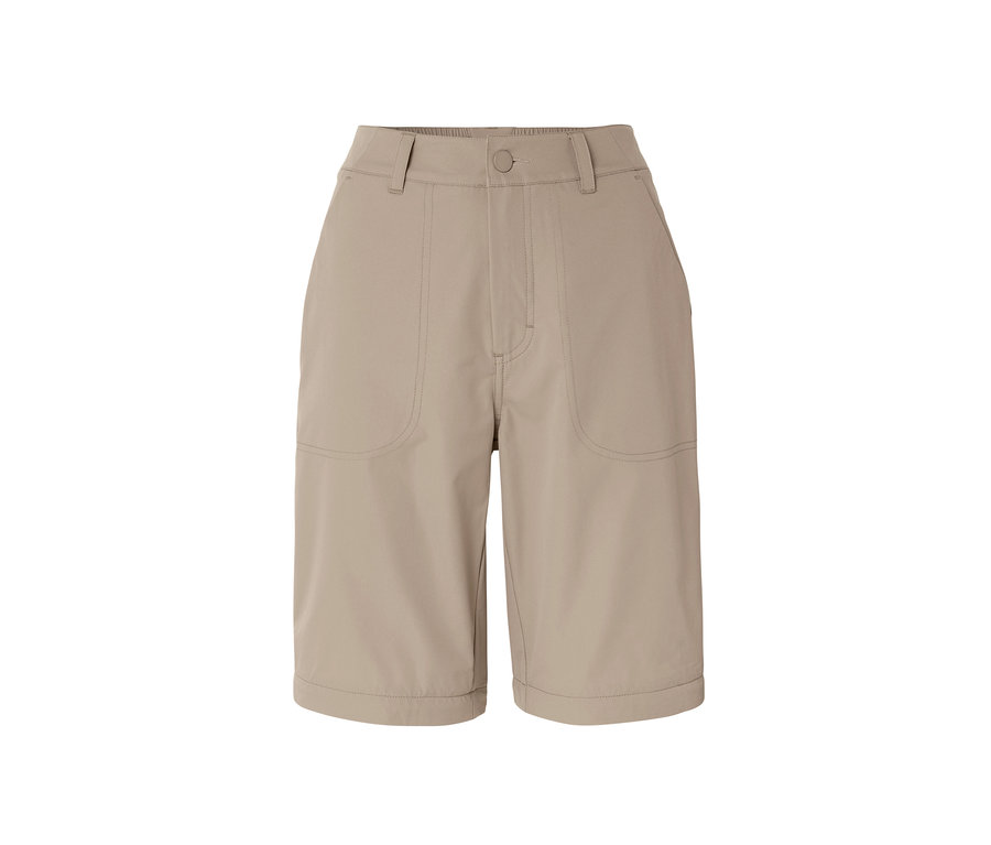 Beige 2-in-1-Funktionshose.