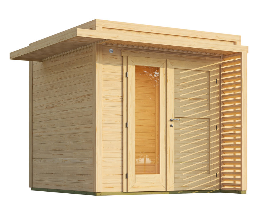 Foto vom Weka Design-Gerätehaus »Pure Garden« mit 19 mm Wandstärke.