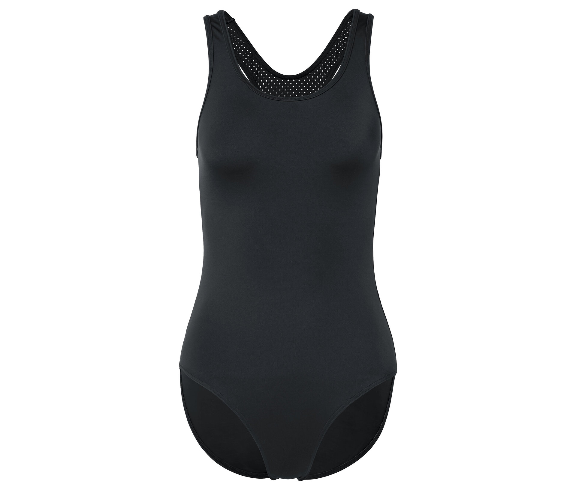 Sport-Badeanzug - Damen - Gr. 48 - schwarz - schwarz