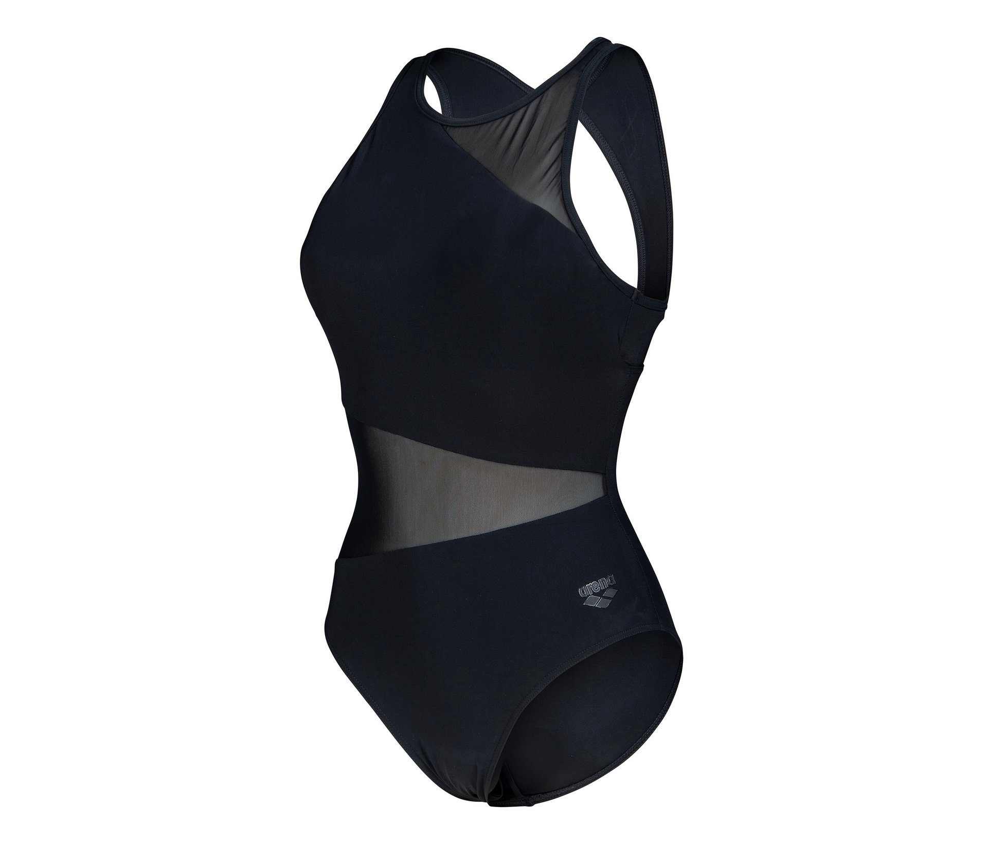 Feel Damen Badeanzug Mesh Angle Vent Back - Damen - Gr. 44 - schwarz - schwarz