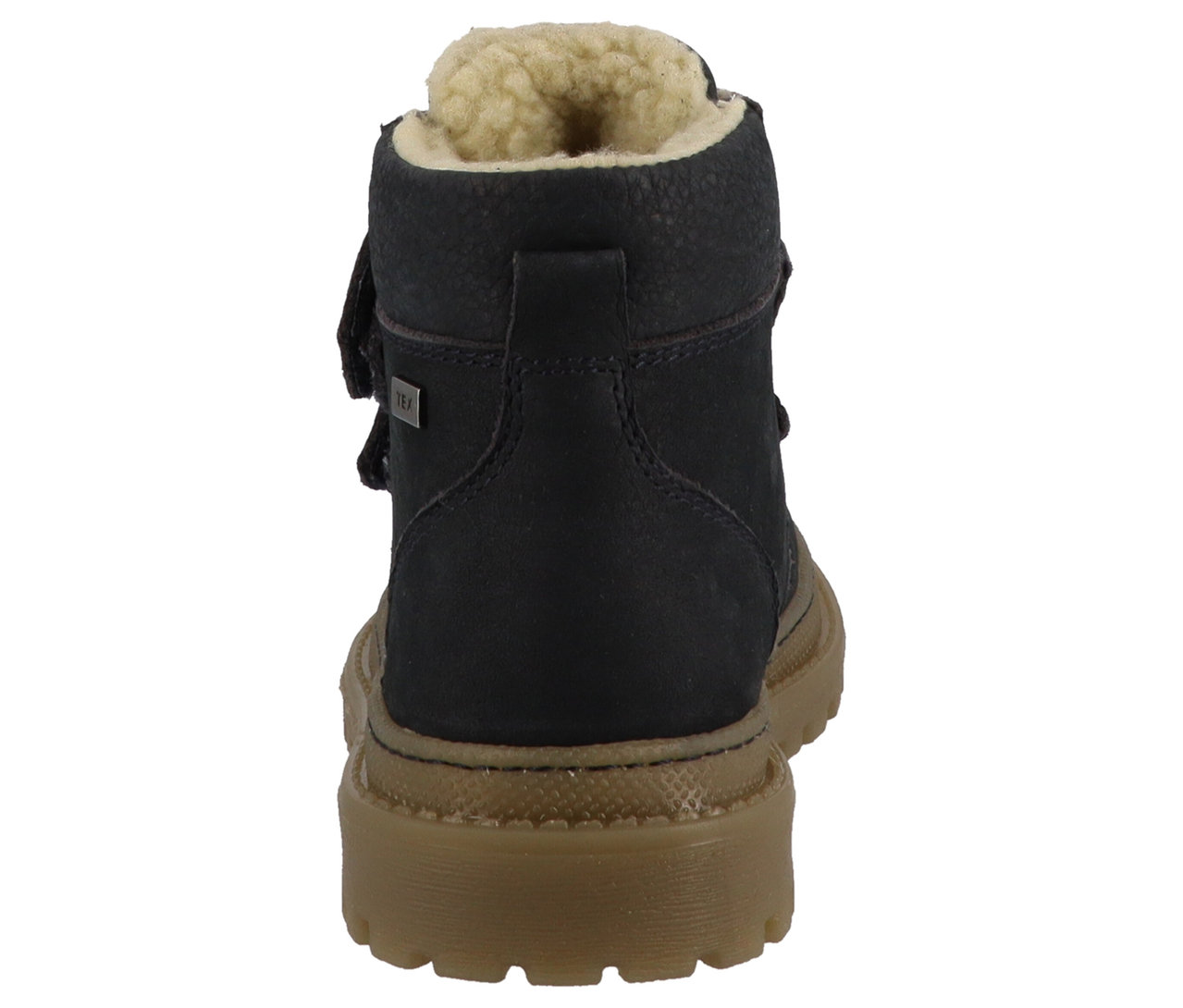 Rückansicht des marineblauen LURCHI »Daniele-TEX« Stiefels.