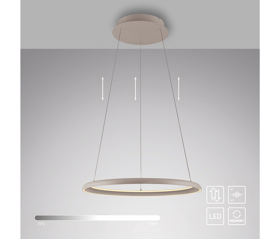 Die SCHÖNER WOHNEN-Kollektion Pendelleuchte »Quillo« in Schwarz hängt von der Decke.