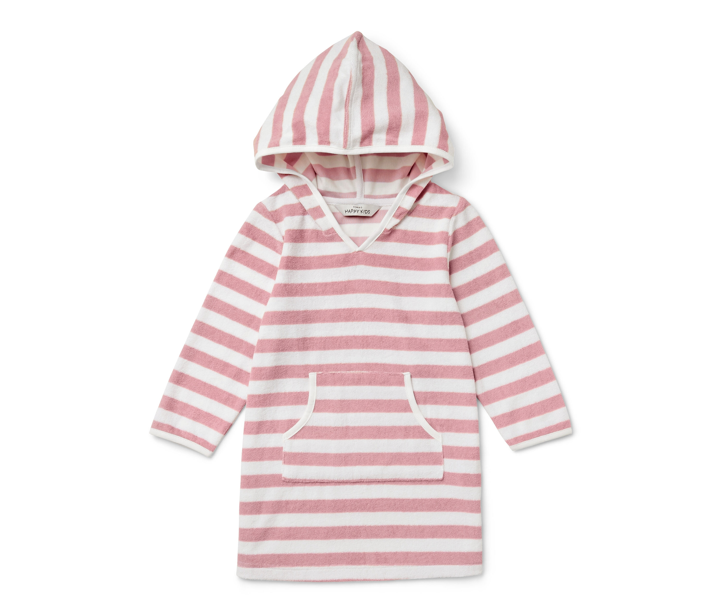 Tchibo - Kinder-Frottierponcho - Kinder - Gr. 170/176 - rosa/gestreift