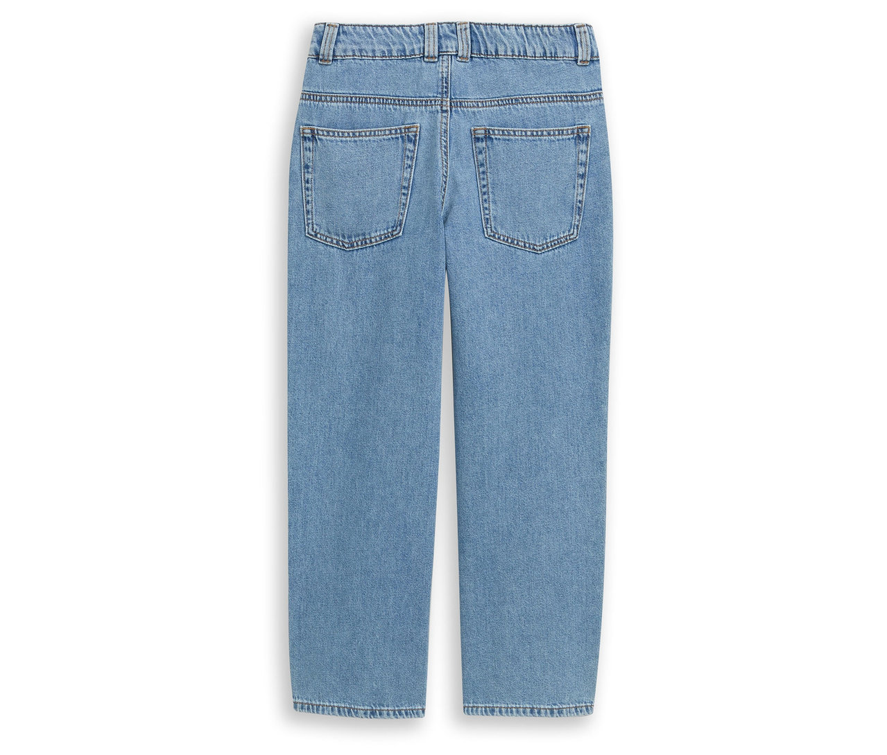 Rückansicht einer hellblauen Jeanshose.