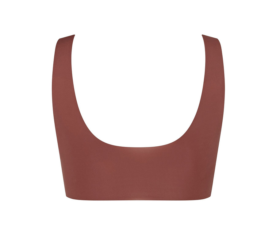 Detailaufnahme des sloggi ZERO Feel 2.0 Tops in burnt henna.