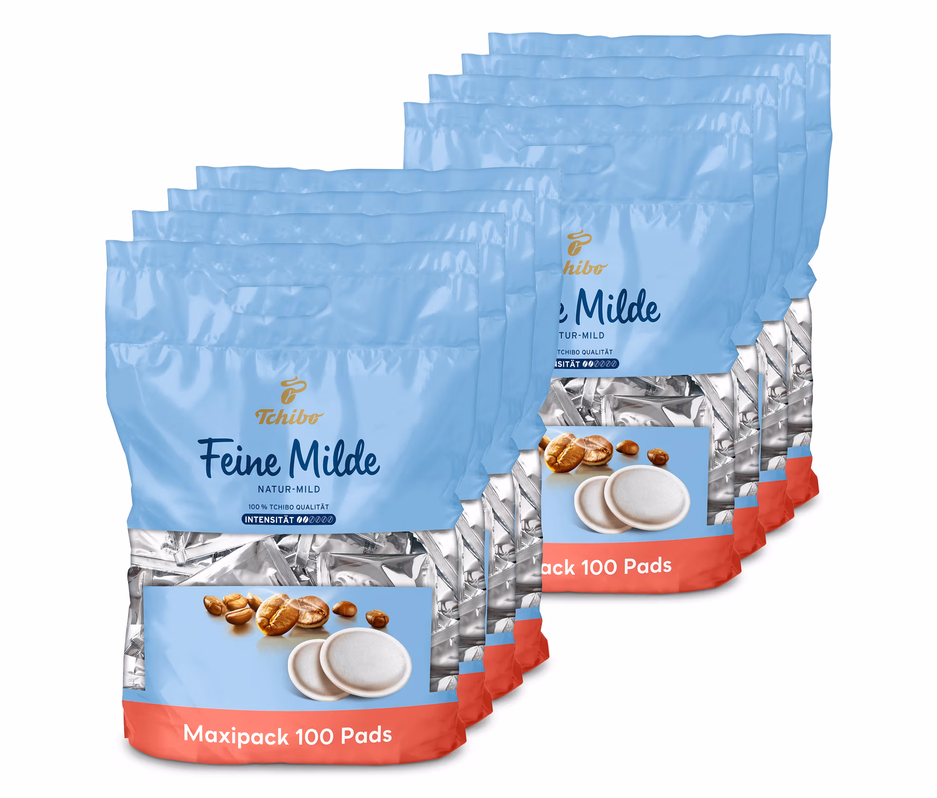 Tchibo - Feine Milde Pads - 8 x 100 Pads - Intensität: 2/6