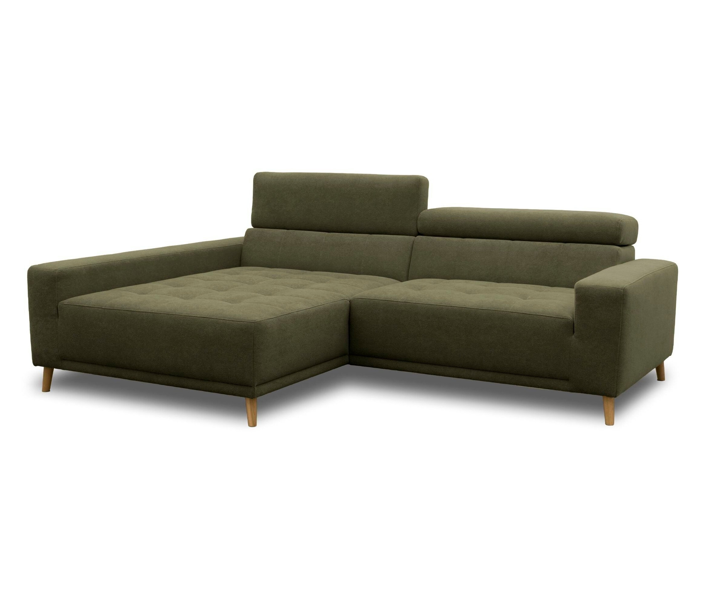 Domo Ecksofa mit Longchair »Helsingborg« - 248x172x44cm - braun -
