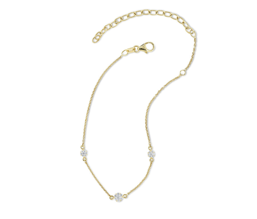 Goldenes Armband mit 21 Brillanten.
