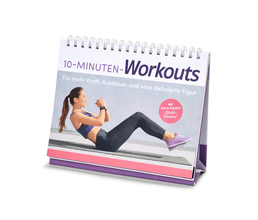 Tischkalender mit Trainingsplan "10-MINUTEN-Workouts".