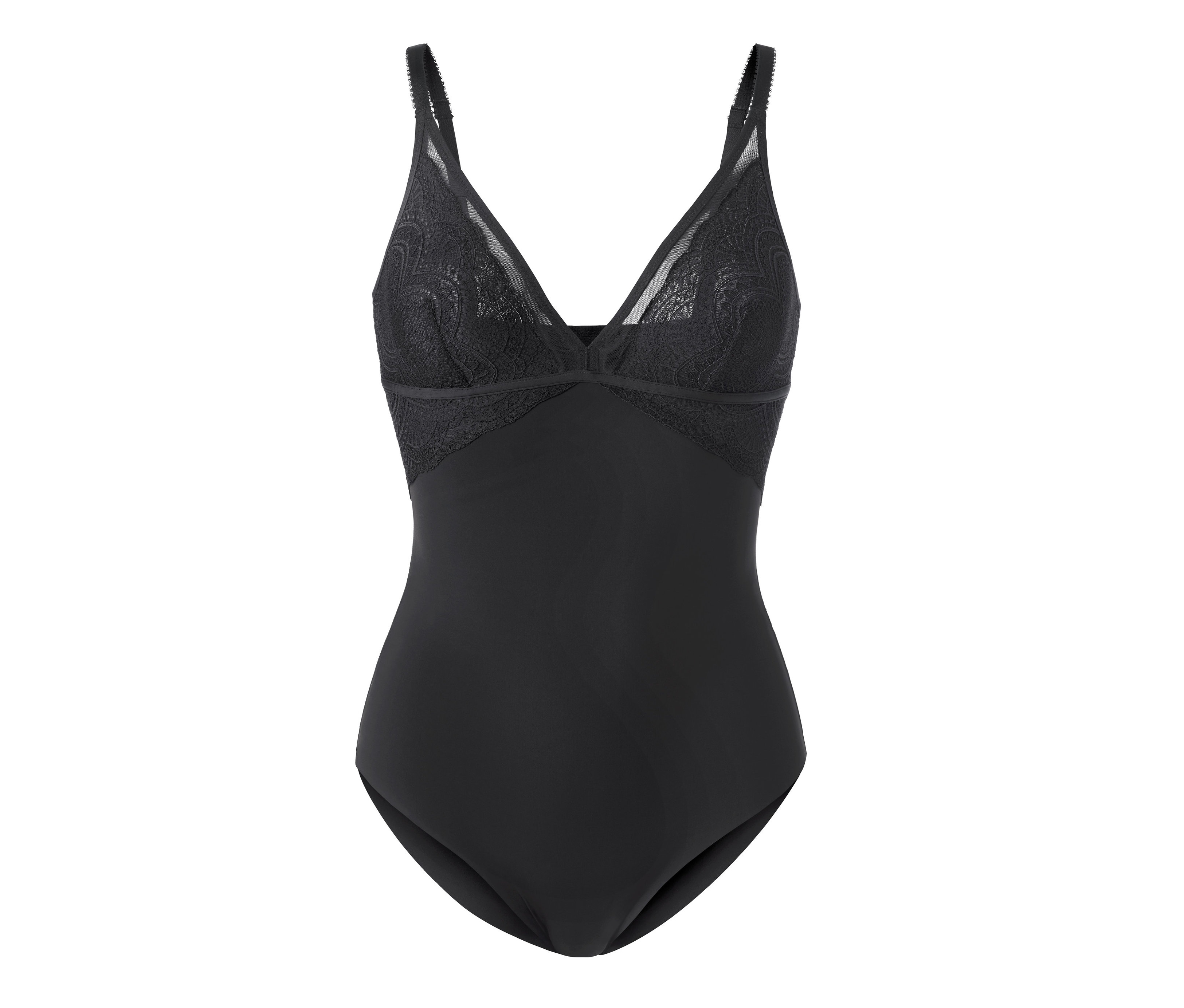 Schwarzer Spitzenbody.