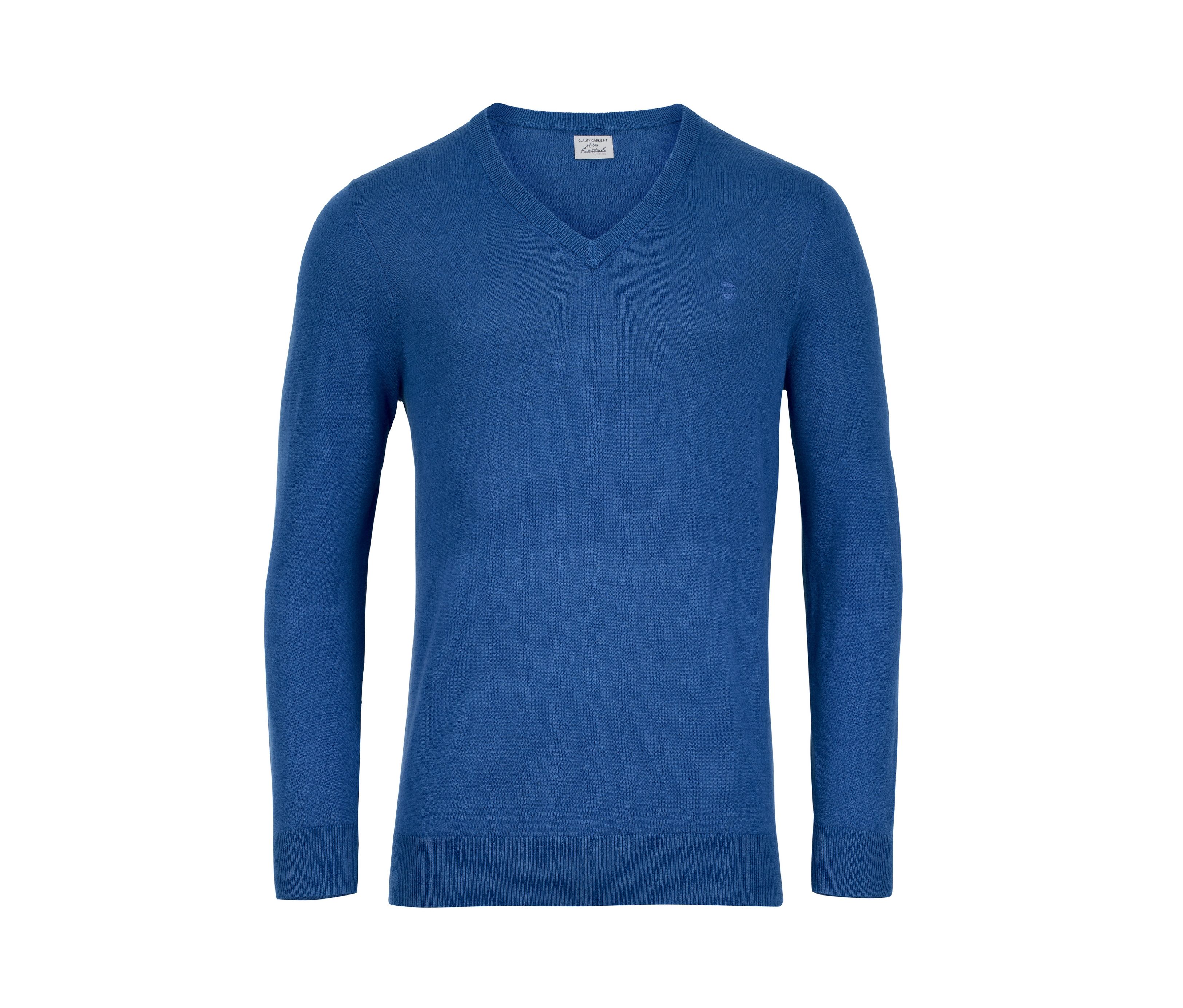 Thumbnail - Tchibo - Leinen-Pullover - Herren - Gr. L - dunkelblau