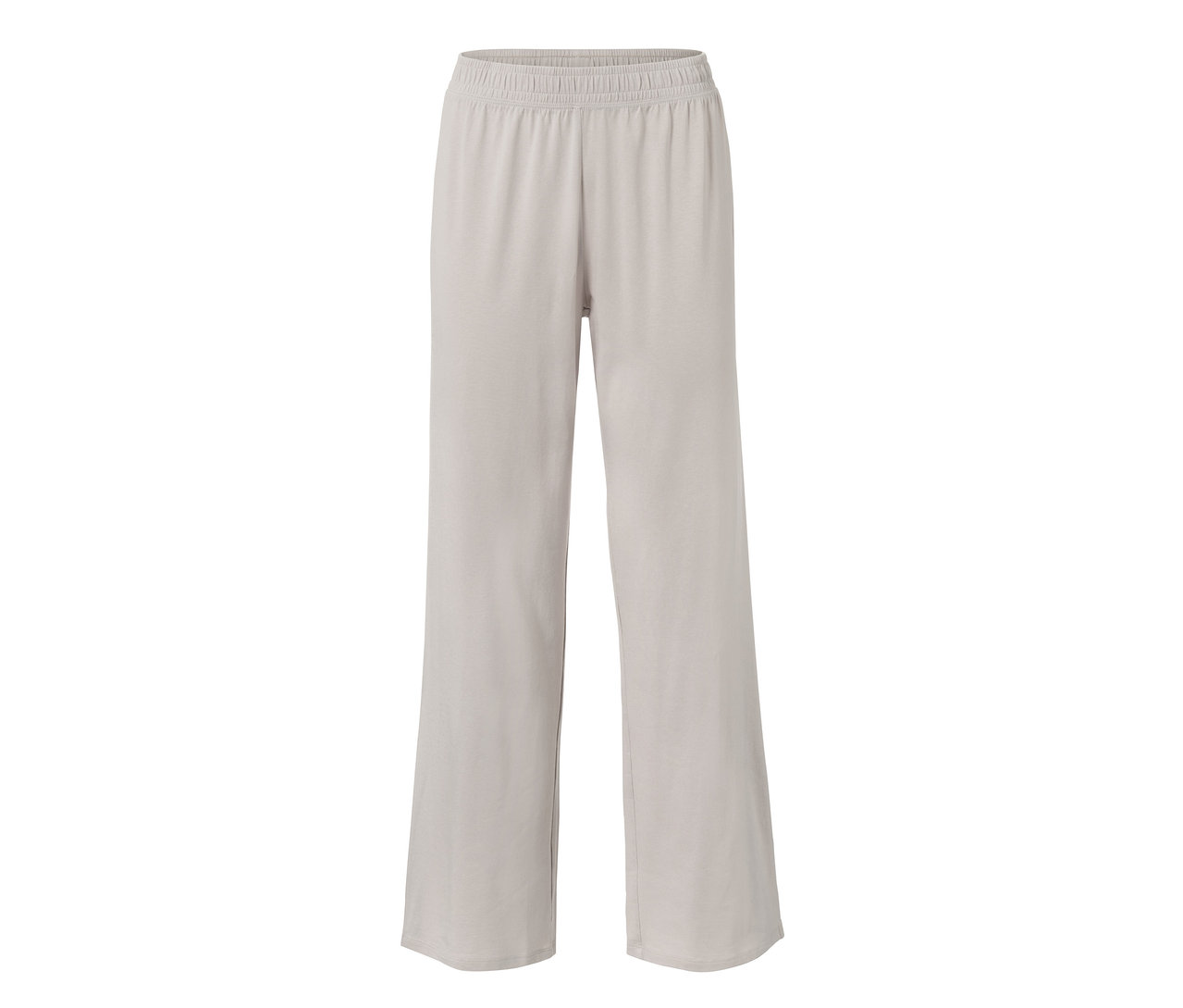 Beige Pyjamahose mit elastischem Bund.