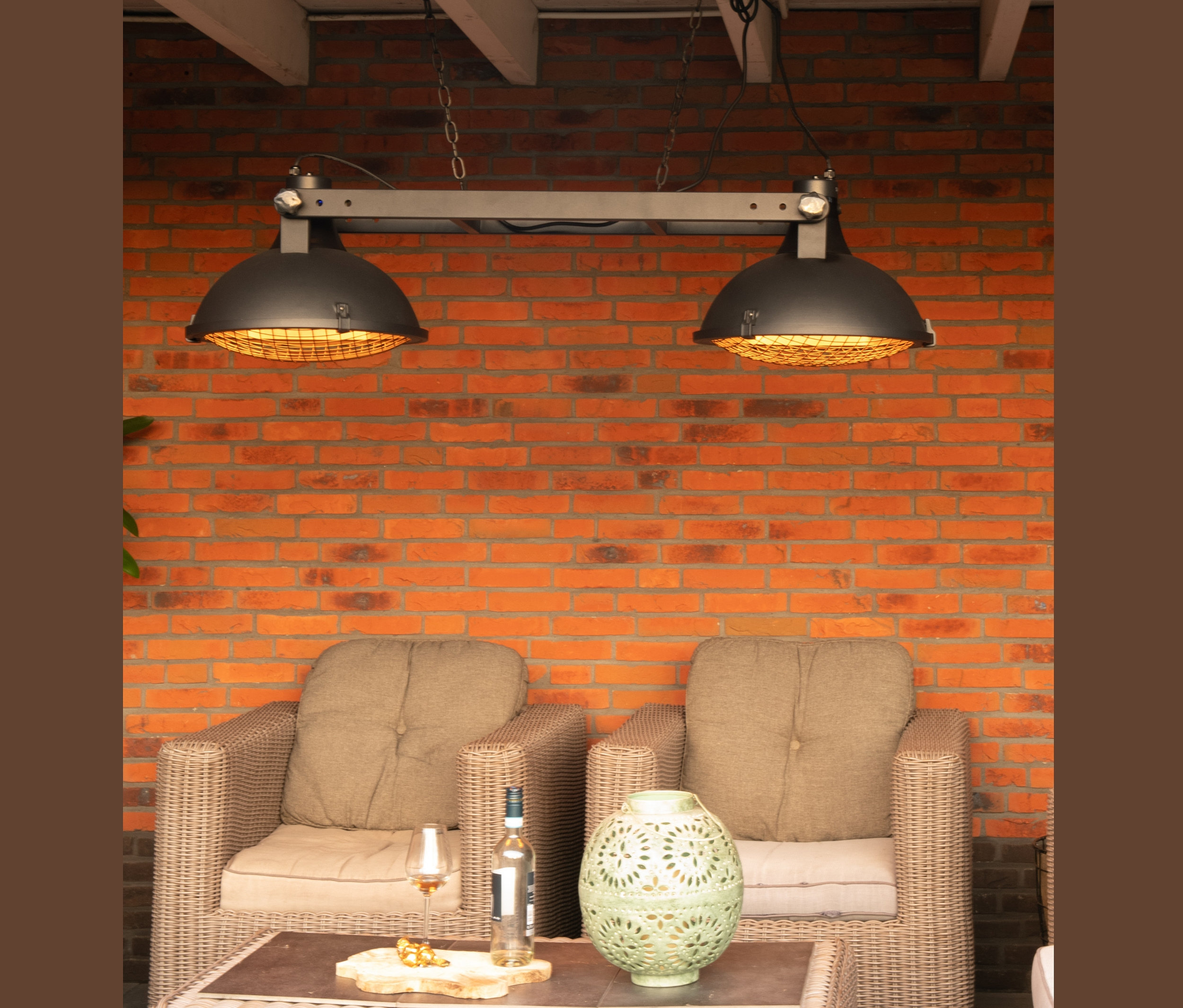 Thumbnail - Sunred-Deckenheizstrahler »Indus II Hanging 3000« - schwarz