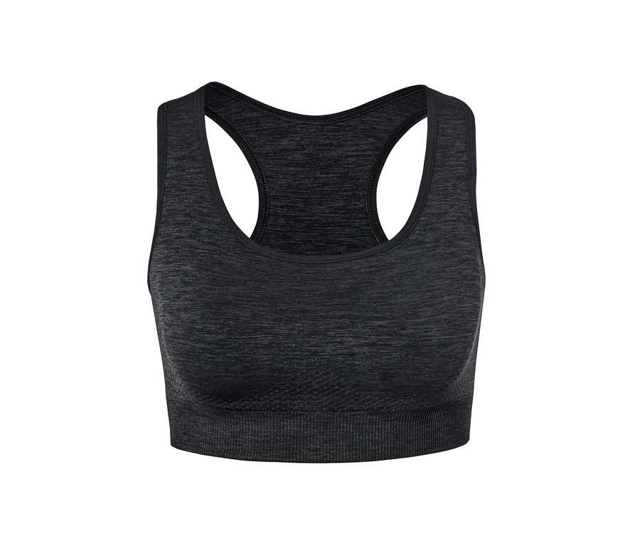 Schwarzes Seamless-Sport-Bustier.