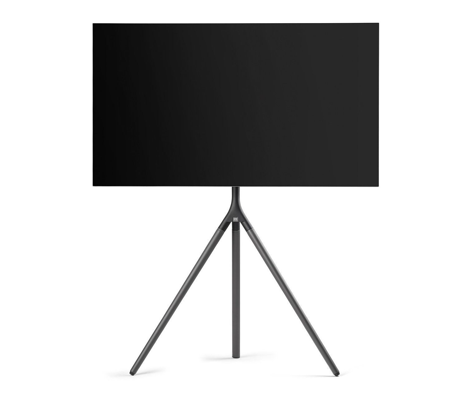 Ein schwarzer Fernseher steht auf einem grauen Stativ. ONE FOR ALL TV-Halterung WM7461 »TRIPOD METALL«, grau